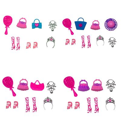 Kit Boneca Dream Doll - Cabelo Ruivo (2900E) + Kit com 9 Vestidos Sortidos (2920)