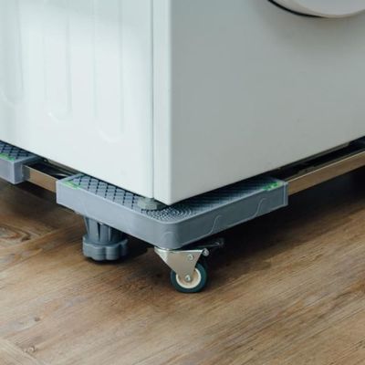 Suporte Geladeira Maquina De Lavar Lava E Seca 4 Pé 4 Roda