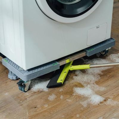 Suporte Geladeira Maquina De Lavar Lava E Seca 4 Pé 4 Roda