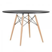 Mesa Eiffel Preta 90cm Madeira ? Ideal Para Cozinha, Sala De Jantar Ou Escritório