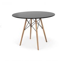 Mesa Eiffel Preta 90cm Madeira ? Ideal Para Cozinha, Sala De Jantar Ou Escritório
