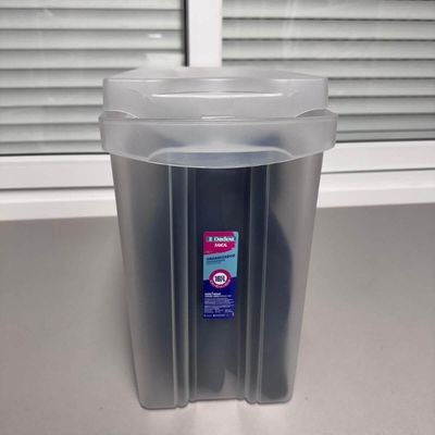 Kit 5 Caixas Organizadoras 16,5L Estreita Alta Plástica Ordene Radical Multiuso Transparente