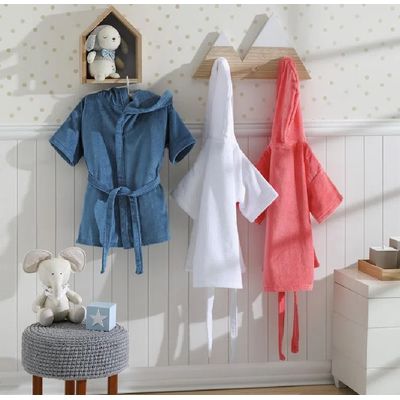 Roupão Infantil com Capuz Velour M Dohler Azul