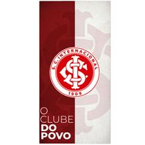 Toalha de Praia KazzaVip Microfibra 100% Poliéster Estampada Inter O Clube Do Povo 70cmx140m Vermelha