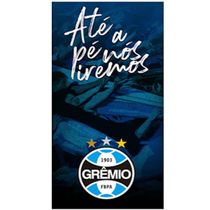 Toalha de Praia KazzaVip Microfibra 100% Poliéster Estampada Grêmio Ate A pé Nos Iremos 70cmx140m Azul
