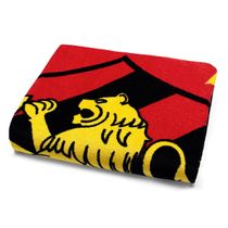 Toalha Praia Buettner Veludo Estampado 100% Algodão Brasão Sport Recife 70cm x 140m Preto