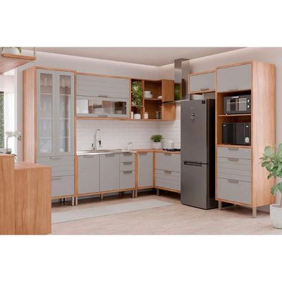 Cozinha Completa MGM 8 Peças Eloise C8P88 Cinamomo/Platina