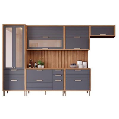 Cozinha Completa MGM 8 Peças Eloise C8P179 Cinamomo/Platina