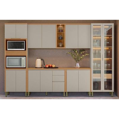 Cozinha Completa Linea Brasil 6 Peças Allure CP21 Jequitiba/Gris