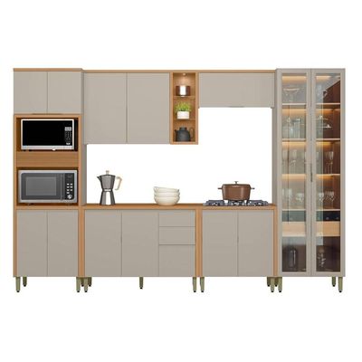 Cozinha Completa Linea Brasil 6 Peças Allure CP20 Jequitiba/Gris