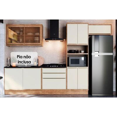 Cozinha Completa Herval 6 Peças Versalis C6P162 Freijo/Cinza Argila