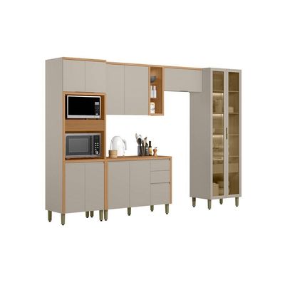Cozinha Completa Linea Brasil 5 Peças Allure CP15 Jequitiba/Gris