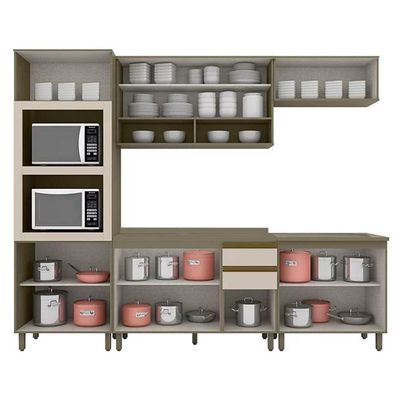 Cozinha Completa Henn 7 Peças Connect s/Pia CPT94 Duna/Cristal