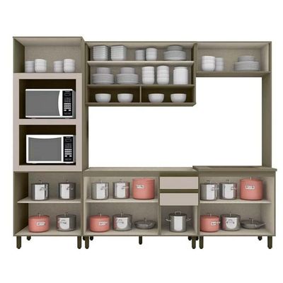 Cozinha Completa Henn 7 Peças Connect s/Pia CPT93 Duna/Cristal