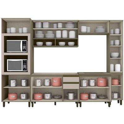 Cozinha Completa Henn 7 Peças Connect s/Pia CPT90 Duna/Cristal