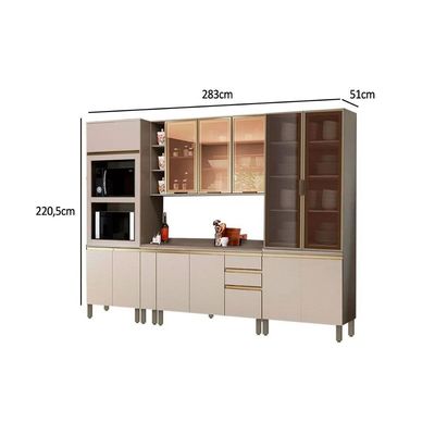 Cozinha Completa Henn 8 Peças Connect C8P05 Duna/Cristal