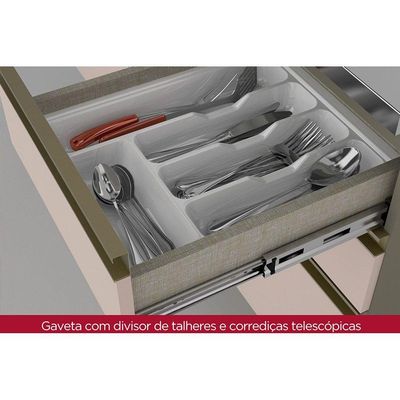 Cozinha Completa Henn 8 Peças Connect s/Pia C8P08 Duna/Cristal