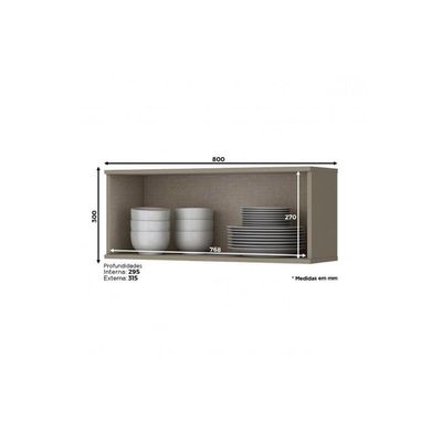 Cozinha Completa Henn 6 Peças Connect s/Pia C6P06 Duna/Cristal