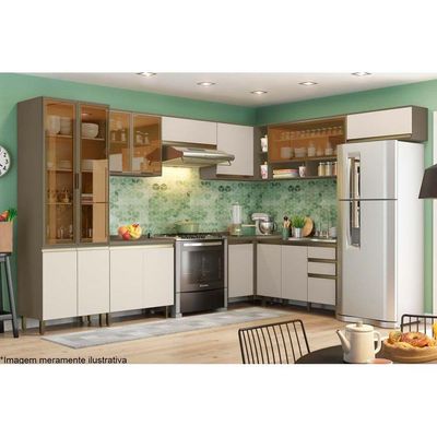 Cozinha Completa Henn 12 Peças Connect s/Pia C12P01 Duna/Cristal