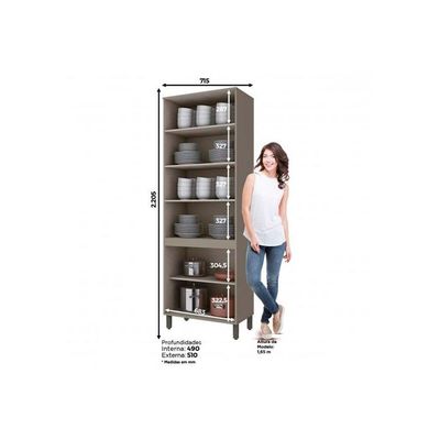 Cozinha Completa Henn 12 Peças Connect s/Pia C12P02 Duna/Cristal