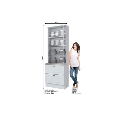 Cozinha Completa Henn 8 Peças Americana s/Pia C8P01 Branco