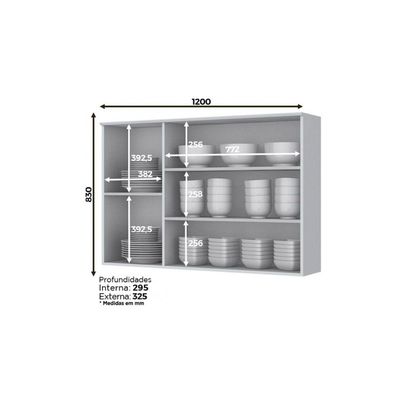 Cozinha Completa Henn 8 Peças Americana s/Pia C8P01 Branco
