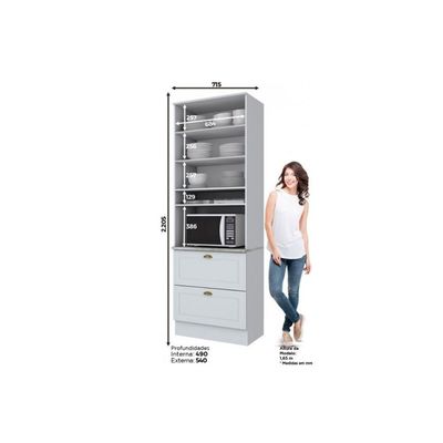 Cozinha Completa Henn 8 Peças Americana s/Pia C8P01 Branco
