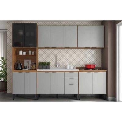 Cozinha Completa Demóbile 6 Peças Firenze C6P126 Amendola/Nude Prime TX