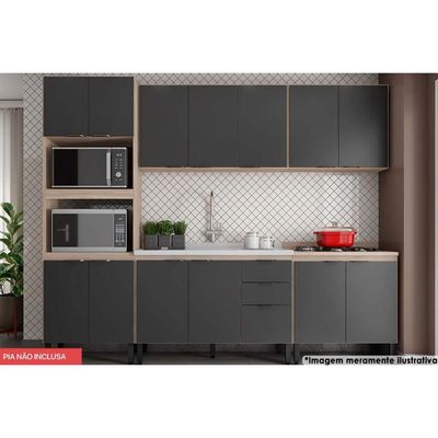 Cozinha Completa Demóbile 5 Peças Firenze FMT009 Amendola/Nude Prime TX
