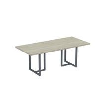 Mesa Reunião Retangular 2000x900mm Pe40tub Castanheira Natural-grafito