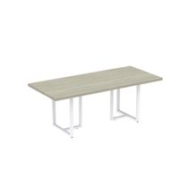 Mesa Reunião Retangular 2000x900mm Pe40tub Castanheira Natural-branca
