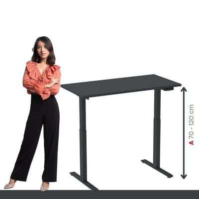 Mesa Elétrica Com Regulagem De Altura 150cm(l) Preto