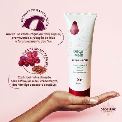 Kit Mascara Com Shampoo Doce Raiz De Extrato De Batata Doce