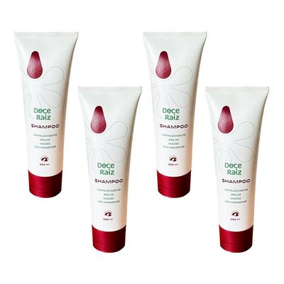 Kit 4 Shampoo Doce Raiz De Extrato De Batata Doce Sem Parabenos