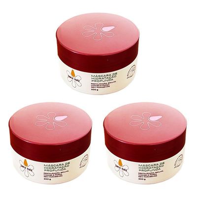 Kit 4 Mascara Que Restaura E Com Brilho Doce Raiz 200g De Extrato De Batata Doce