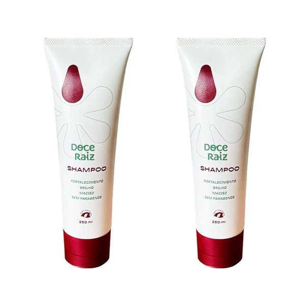Kit 2 Shampoo Doce Raiz Natural De Extrato De Batata Doce De 250ml