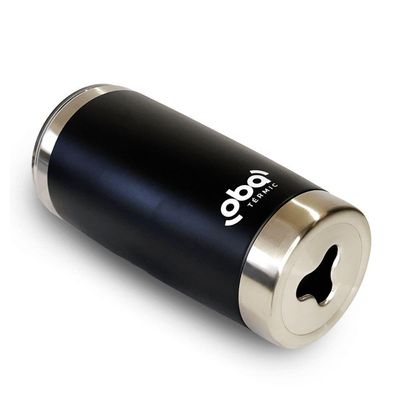 Copo Térmico Preto Com Tampa 591ml Acoplado Um Abridor De Garrafas