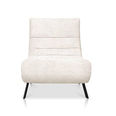 Poltrona Com Pés Em Ferro Tecido Bouclé Vancouver – Lucadi Off White