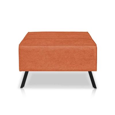 Conjunto Poltrona + Puff Com Pés De Ferro Em Tecido Bouclé Vancouver – Lucadi Terracota
