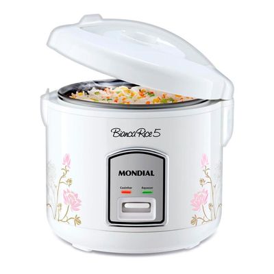 Panela Elétrica de Arroz Mondial Bianca Rice NPE-05 5 Xícaras - Branca Branco / 110