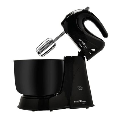 Batedeira Britânia Preta Pérola Maxx 350W 2 Tigelas - 127V