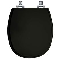 Assento Sanitário Soft Close Alamo Preto Para Vaso Santa Clara