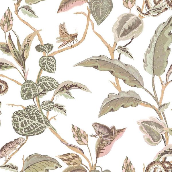 Papel de Parede Botany House Botânica Verde 15507