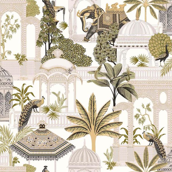 Papel de Parede Botany House Santuário Bege 15537
