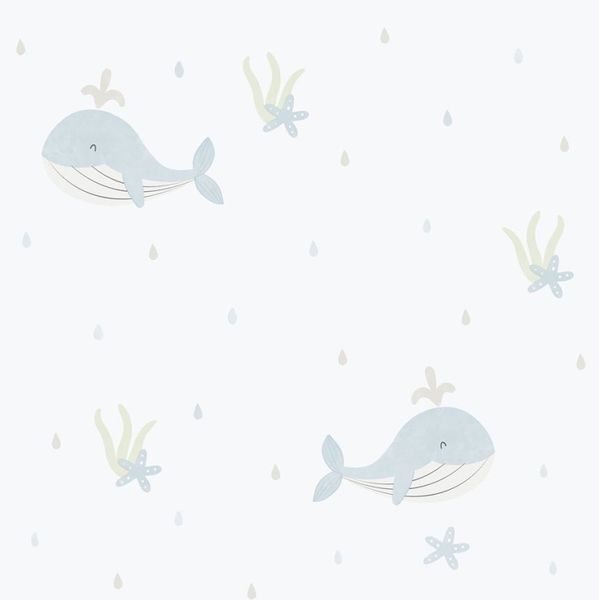 Papel de Parede Enzo Baleia Azul 281-2