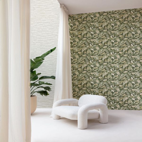Papel de Parede Belize Folhagem Verde BZ3106