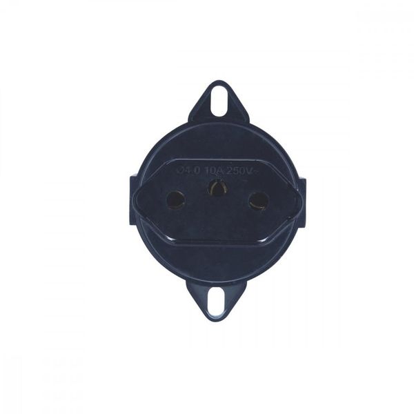 Tomada 2P+T Tramontina 20 A 250 V Preta