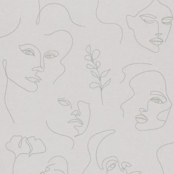 Papel de Parede Kylie Fotográfico Cinza 6842-30