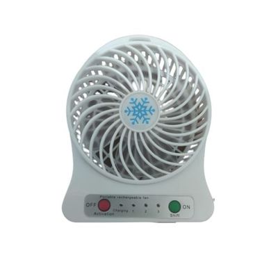Mini-Ventilador De Mesa Usb Bateria Recarregavel BRANCO