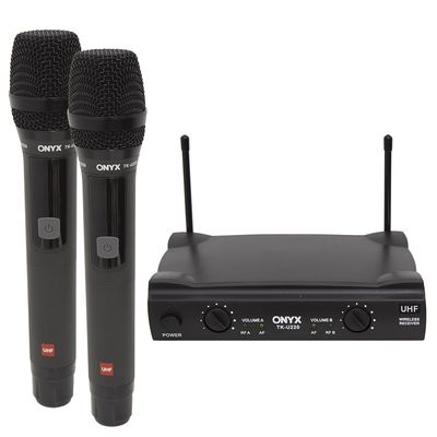 Kit 10 Microfones sem Fio Duplo TK U220 UHF Onyx